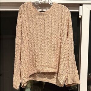 POL Women's Textured Cream Sweater